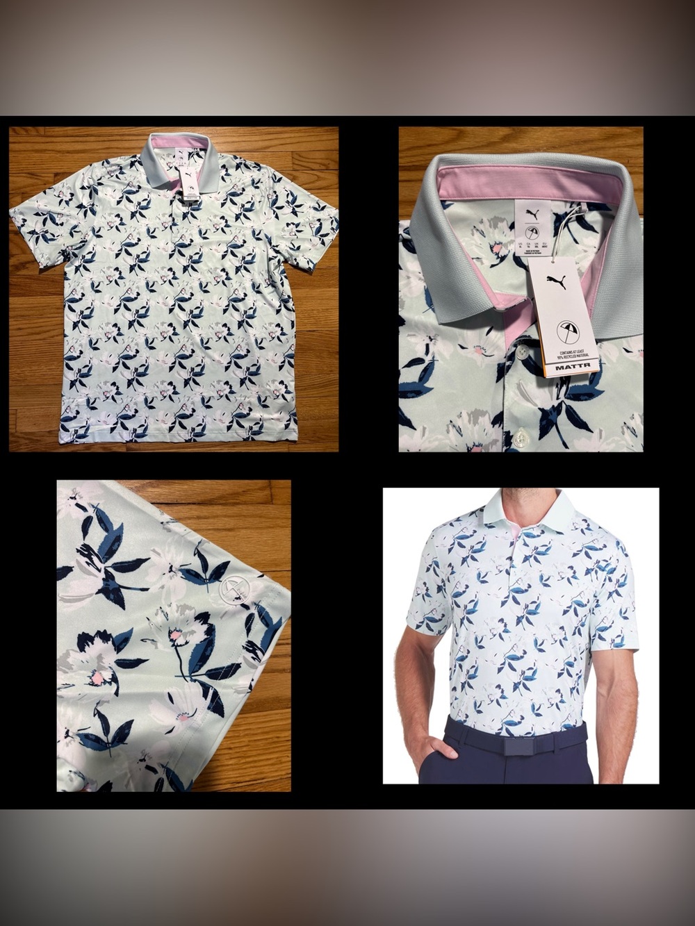PUMA GOLF POLO Arnold Palmer Spring Florals Shirt - Stretch Men’s size XL NEW!
